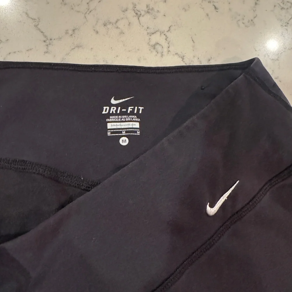 Nike Women's Black Dry Fit Athletic Shorts with Swoosh - Picture 2 of 3